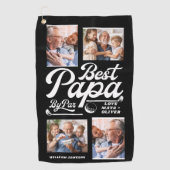 Grappige golfer beste papa door par foto | VADERDA Golfhanddoek (Voorkant)