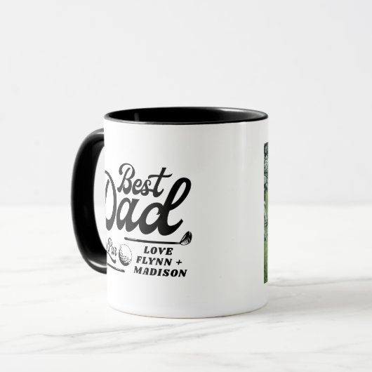 Grappige golfer beste papa door par foto | VADERDA Mok (Voorkant links)