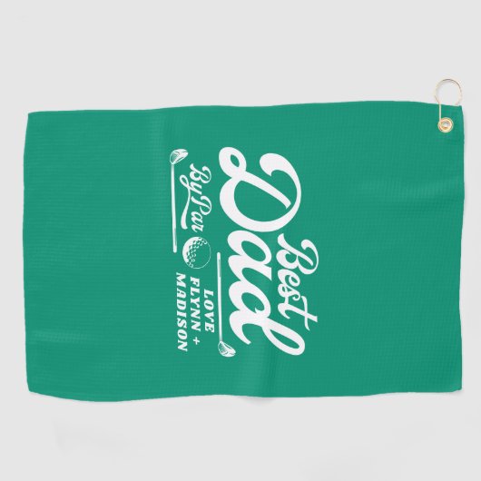 Grappige golfer beste vader door par | VADERDAG Golfhanddoek (Horizontaal)