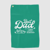 Grappige golfer beste vader door par | VADERDAG Golfhanddoek (Voorkant)
