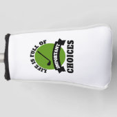 Grappige Golfer Bold Typografie Golf Lovers Club Golfheadcover (Voorkant)