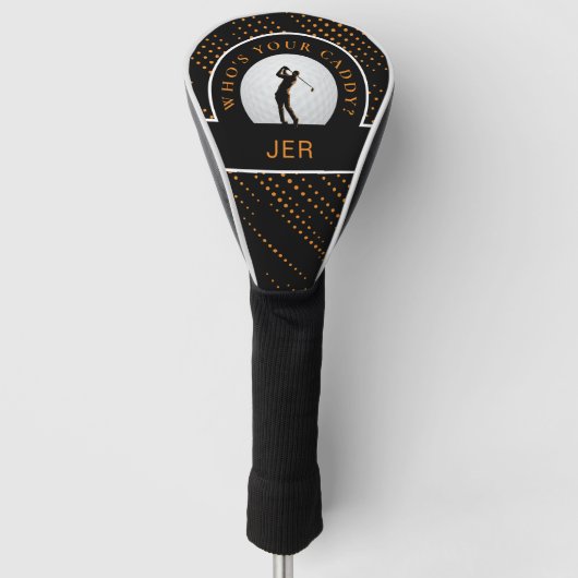 Grappige Golfer Caddy Quote Custom Monogrammed Zwa Golfheadcover (Voorkant)