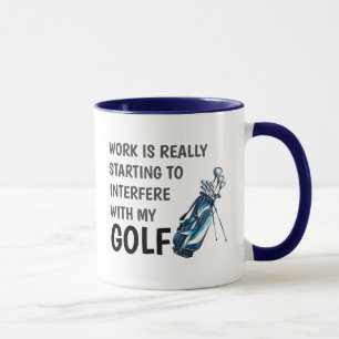 Grappige golfer citaat werk humor afslag sarcasme mok