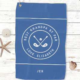 Grappige Golfer Humor | Beste Opa van Par Blue Golfhanddoek