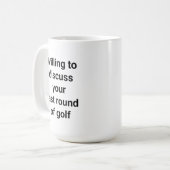 Grappige Golfer Humor Golf Talk Dad Gift Koffiemok (Voorkant links)