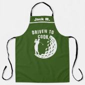 Grappige Golfer Keuken Gift, Gedreven om te koken  Schort (Voorkant)
