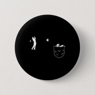 Grappige Golfer Kunst Golf In Zak Grappige Golf Ronde Button 5,7 Cm