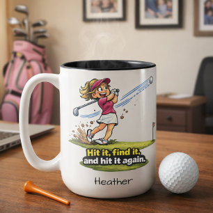 Grappige Golfer Meisje Fairway Fun Mok