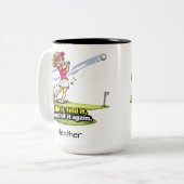 Grappige Golfer Meisje Fairway Fun Mok (Voorkant links)