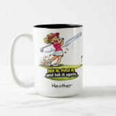 Grappige Golfer Meisje Fairway Fun Mok (Links)