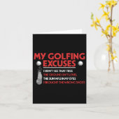 Grappige golfer, mijn golfexcuses die ik niet zag kaart (Gele Bloem)
