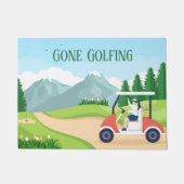 grappige golfgeliefden voegen tekst toe deurmat (Voorkant)