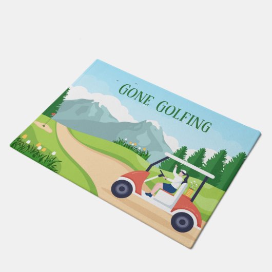 grappige golfgeliefden voegen tekst toe deurmat (Schuin)