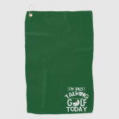 Grappige golfhanddoek - 'Alleen praten golf vandaa (Voorkant)