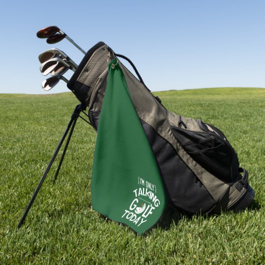 Grappige golfhanddoek - 'Alleen praten golf vandaa (Groen)
