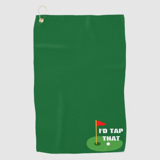 Grappige golfhanddoek - 'I'd Tap That' Custom Desi (Voorkant)