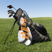 Grappige golfhanddoek Ik maak mijn ballen schoon (Groen)