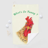 Grappige golfhanddoek Verraste haan - aangepaste t (Insitu)