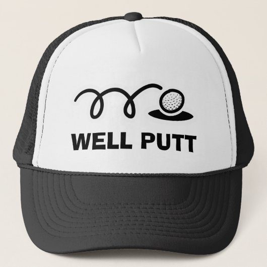 Grappige golfhoed | goed putten trucker pet (Voorkant)