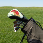 Grappige golfhoes met verraste haan golfheadcover (Insitu)