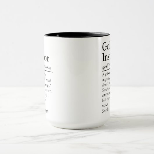 Grappige Golfinstructeur Definitie Persoonlijk Cad Mok (Midden)