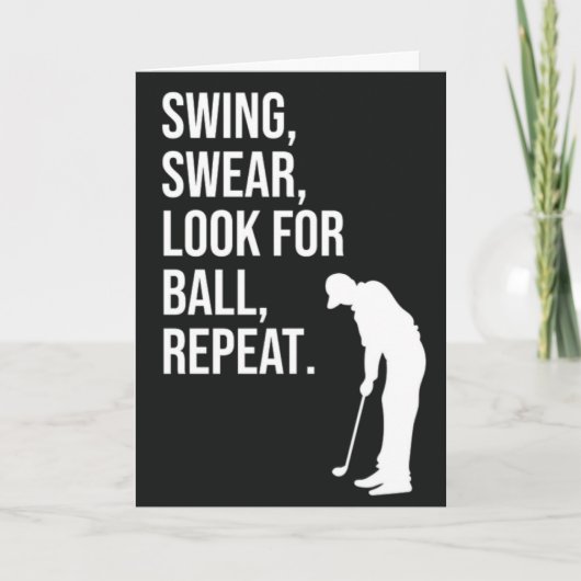 Grappige Golfkaarten Voor Golffriend Hem Kaart (Voorkant)