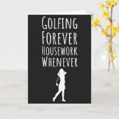 Grappige Golfkaarten Voor Haar Golf Sport Pensioen Kaart (Gele Bloem)