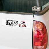 Grappige Golfkar Racing Bumpersticker (Op Truck)