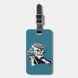 grappige golfkat bagagelabel