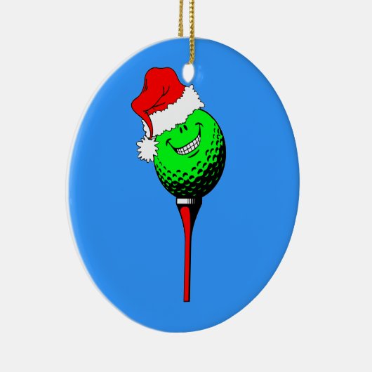 grappige golfkerst keramisch ornament (Rechts)