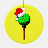 grappige golfkerst keramisch ornament (Achterkant)