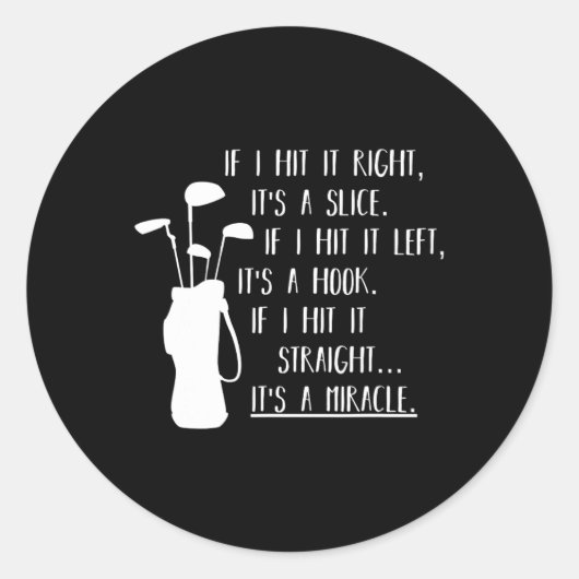 Grappige golfkleding en grappige golfkleding Uni-A Ronde Sticker (Voorkant)