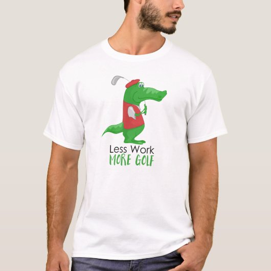 Grappige golfkrokodil t-shirt (Voorkant)
