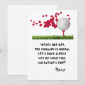 Grappige golfprijzen voor Golfer Valentijnsdag Feestdagenkaart (Voorkant / Achterkant)