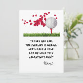 Grappige golfprijzen voor Golfer Valentijnsdag Feestdagenkaart (Staand voorkant)