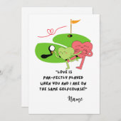 Grappige golfprijzen voor Golfer Valentijnsdag Feestdagenkaart (Voorkant / Achterkant)