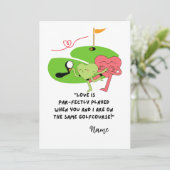 Grappige golfprijzen voor Golfer Valentijnsdag Feestdagenkaart (Staand voorkant)