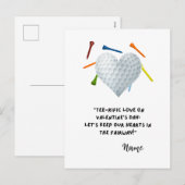 Grappige golfprijzen voor Golfer Valentijnsdag Feestdagenkaart (Voorkant / Achterkant)