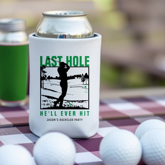 Grappige Golfs bachelorparty Laatste Hole Die Hij  Blikjeskoeler