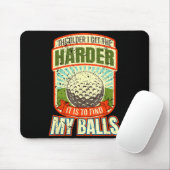 Grappige golfshirts voor mannen, grappige golfer S Muismat (Met muis)
