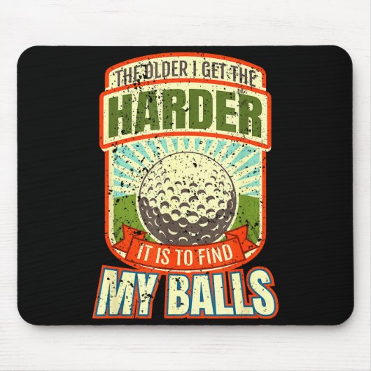 Grappige golfshirts voor mannen, grappige golfer S Muismat (Voorkant)