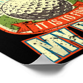 Grappige golfshirts voor mannen poster (Hoek)
