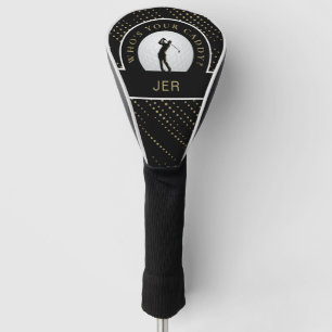 Grappige Golfspeler Caddy Met Eigen Initialen Zwar Golfheadcover