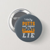 Grappige Golfspeler Ik Hou van Grote Putts Golfen  Ronde Button 5,7 Cm (Voorkant /achterkant)