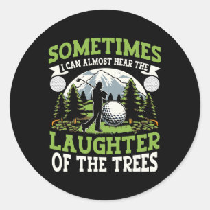 Grappige Golfspeler Ik Kan Het Gelach Van De B Ronde Sticker