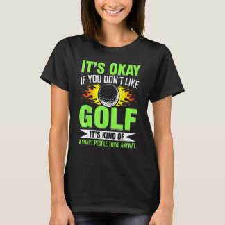 Grappige golfspeler voor mannen vader vaders vrouw t-shirt