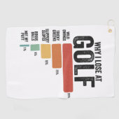 Grappige golfsport waarom ik verlies bij golfspel golfhanddoek (Horizontaal)