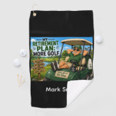 Grappige golfspreuk met golfer golfhanddoek (Insitu)