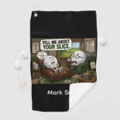 Grappige golfspreuk met golfer  golfhanddoek (Insitu)