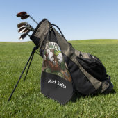 Grappige golfspreuk met golfer  golfhanddoek (Groen)